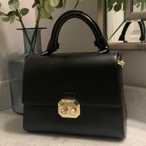 Ted Baker Verona crystal & pearl leather satchel